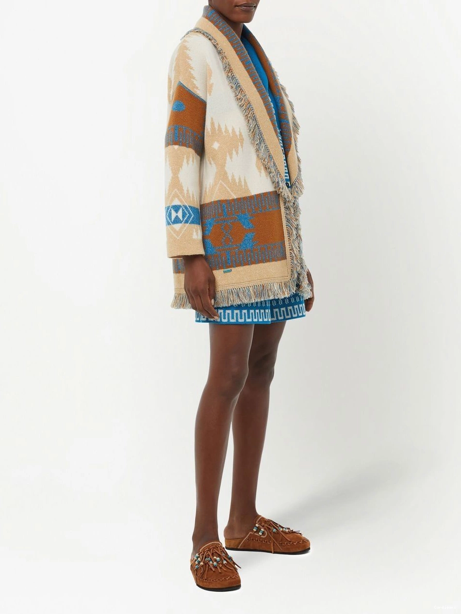 Affordable graphic-jacquard Women cardigan Alanui wool 0805